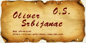 Oliver Srbijanac vizit kartica